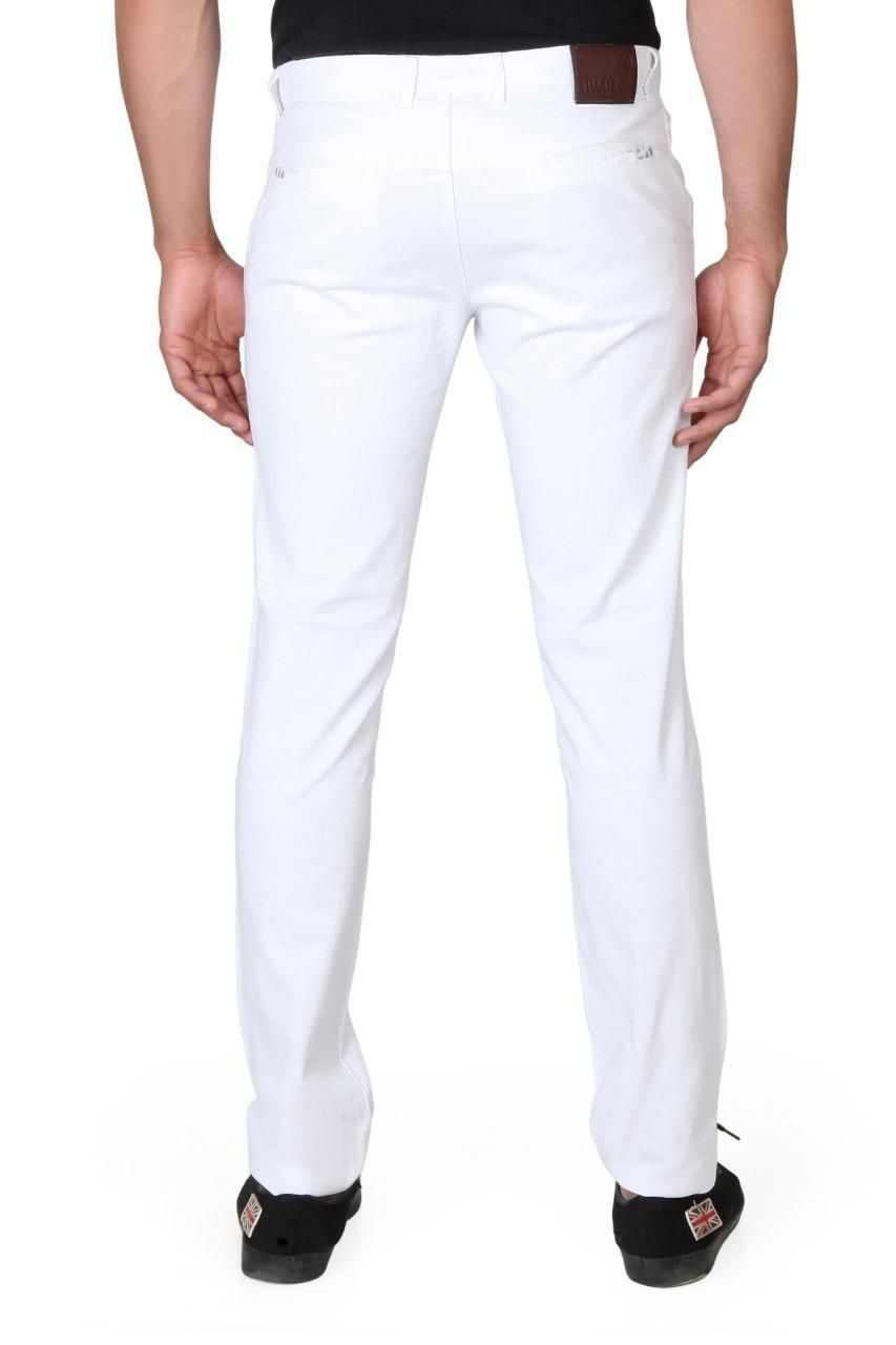 Linen Solid Slim Fit Mens Formal Trouser