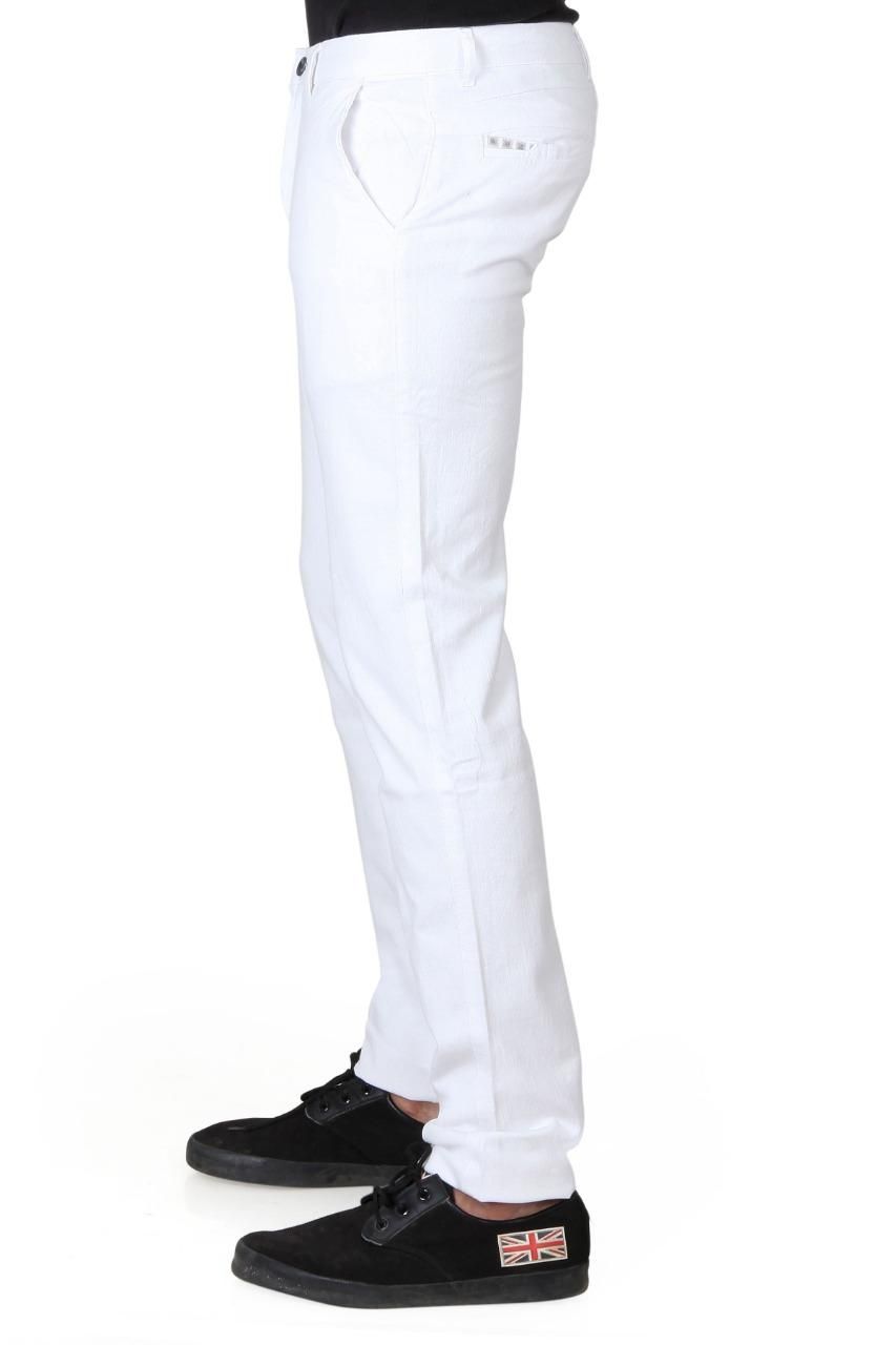 Linen Solid Slim Fit Mens Formal Trouser